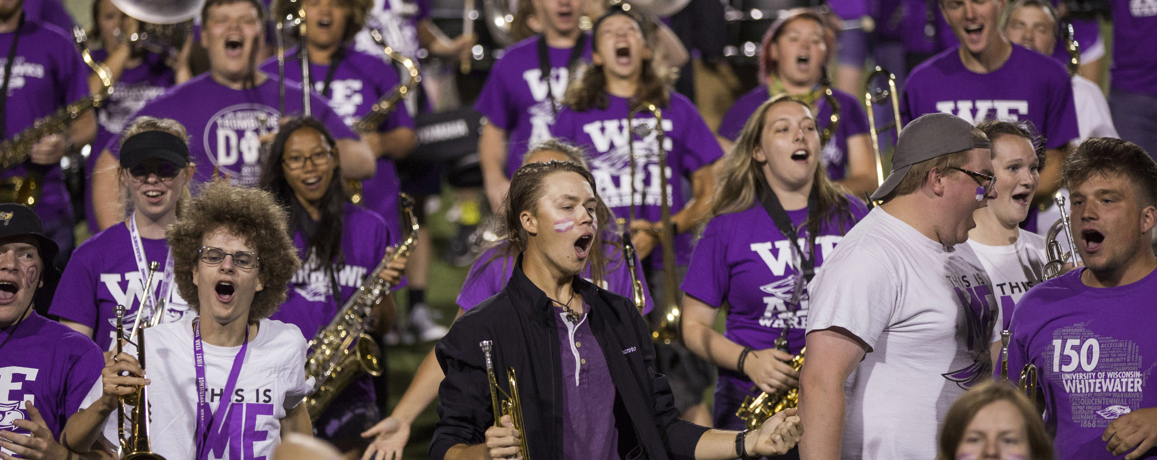 The Marching Band performs at RU Purple.